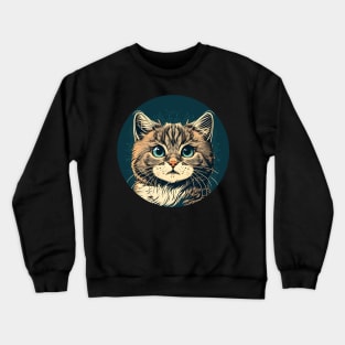 Happy Kitten Cat Face - Be happy Everyday Crewneck Sweatshirt